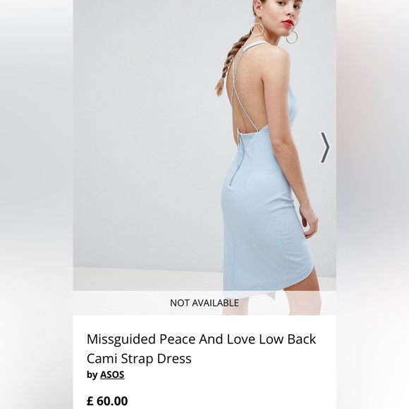 Missguided Peace And Love Low Back Cami Strap Dress - US 4 (Small) - Picture 8 of 12